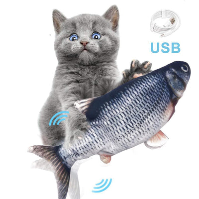 This real-looking Moving Fish Cat Toys for cat