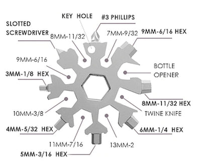 18-in-1 Snowflake Multi Tool